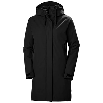 Dámské Bundy Parka Helly Hansen W Mono Materiál Insulated Rain Černé | HABMI-4963