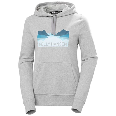 Dámské Mikiny Helly Hansen W Nord Graphic Pullover S Kapucí Šedé | NBSDL-2184