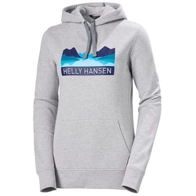 Dámské Mikiny Helly Hansen W Nord Graphic Pullover S Kapucí Šedé | NQPVE-9207