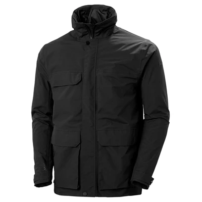 Pánské Bundy Do Deště Helly Hansen Utility Černé | EBULQ-3245