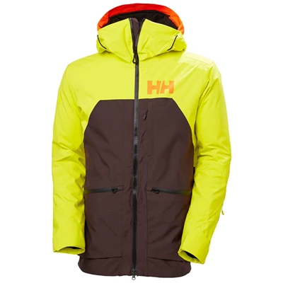 Pánské Lyžařské Bundy Helly Hansen Straightline Lifaloft 2.0 Šedé / Hnědé | YEOHF-6704