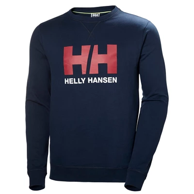 Pánské Mikiny Helly Hansen Hh Logo Crew Sweat Tmavě Blankyt | DOZMK-5314