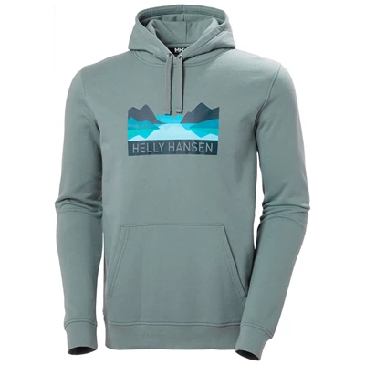 Pánské Mikiny Helly Hansen Nord Graphic Pull Over S Kapucí Šedé | ANVSI-6742