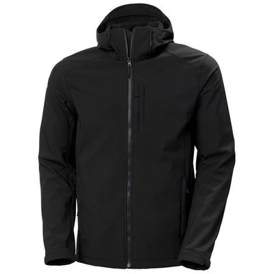 Pánské Skořápkové Bundy Helly Hansen Paramount S Kapucí Soft Černé | WRZOJ-2856