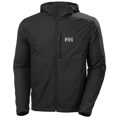 Pánské Zateplené Bundy Helly Hansen Odin Stretch S Kapucí Light Černé | JCKXA-3671